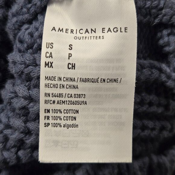 Women’s American Eagle Cable Knit Sleeveless sweater vest  size small Blue - Picture 5 of 7
